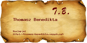 Thomasz Benedikta névjegykártya